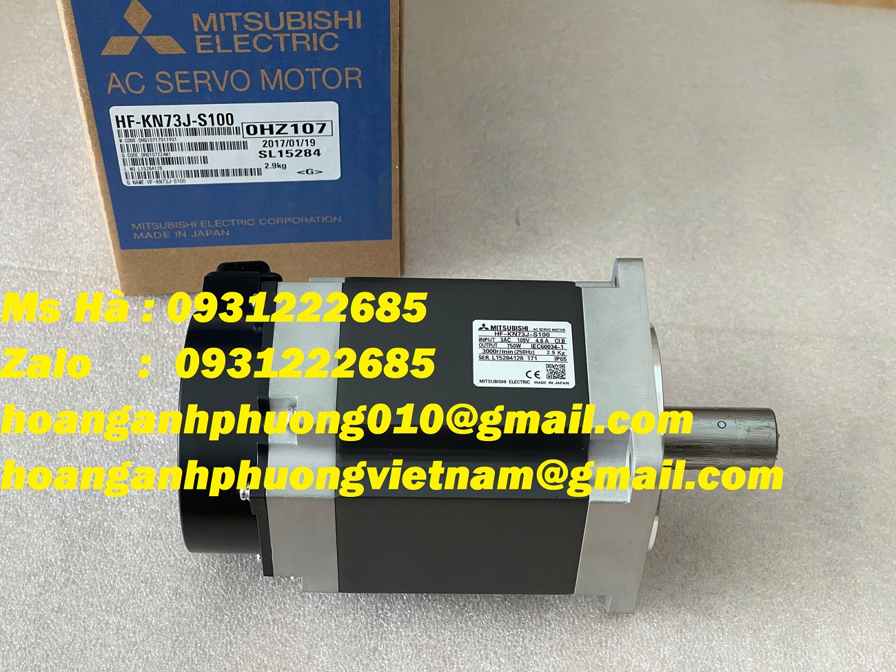 Động cơ điều khiển chính xác cao Mitsubishi HF-KN73J-S100